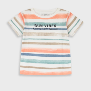 T-shirt listrada menino "Sun Vibes" Energiers