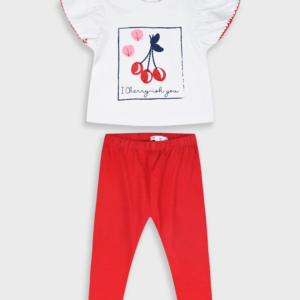 Conjunto menina "cerejas" 2 Pçs Energiers
