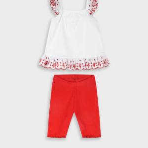 Conjunto menina "bordado cerejas" 2 Pçs Energiers