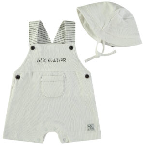 Conjunto Jardineira + Chapéu "Best Kid" Babybol