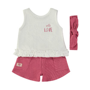 Conjunto "With Love" menina 3 Pçs Babybol