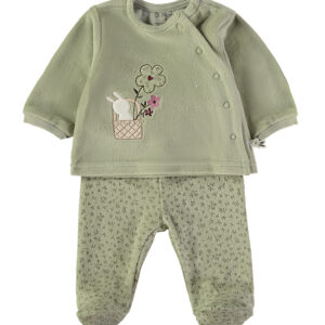 Conjunto veludo "green garden" Babybol
