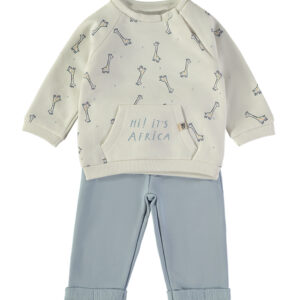 Conjunto algodão orgânico "girafas" Babybol