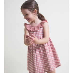 Vestido xadrez rosa Street Monkey