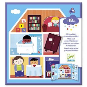 Adesivos Reutilizáveis com Cenário "Casa" Djeco