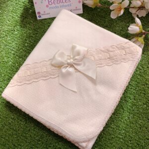 Fralda Algodão para Bordar "Laço"