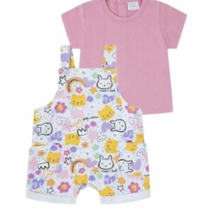 Conjunto Jardineira menina 2 Pçs Yatsi